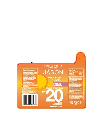 image of bottle label - J0832703 Facial Natural Sunscreen SPF20 bottle label
